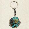 Face Change Keychain Sanxingdui Museum Authentic Bronze Face Design Keyring Retro Style Decorative Accessory