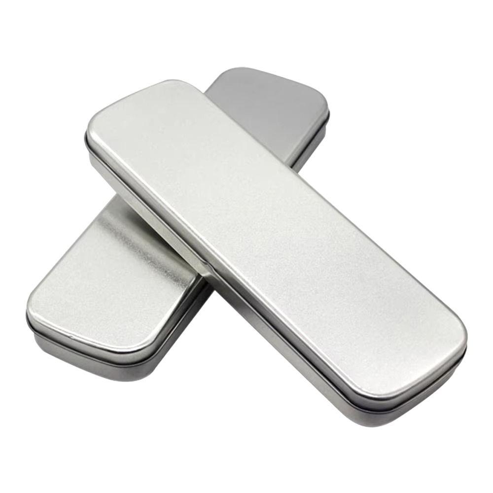 1Pcs New Rectangular Metal Pen Box Fountain Pen Spacious Pencil Case Versatile Tinplate Box