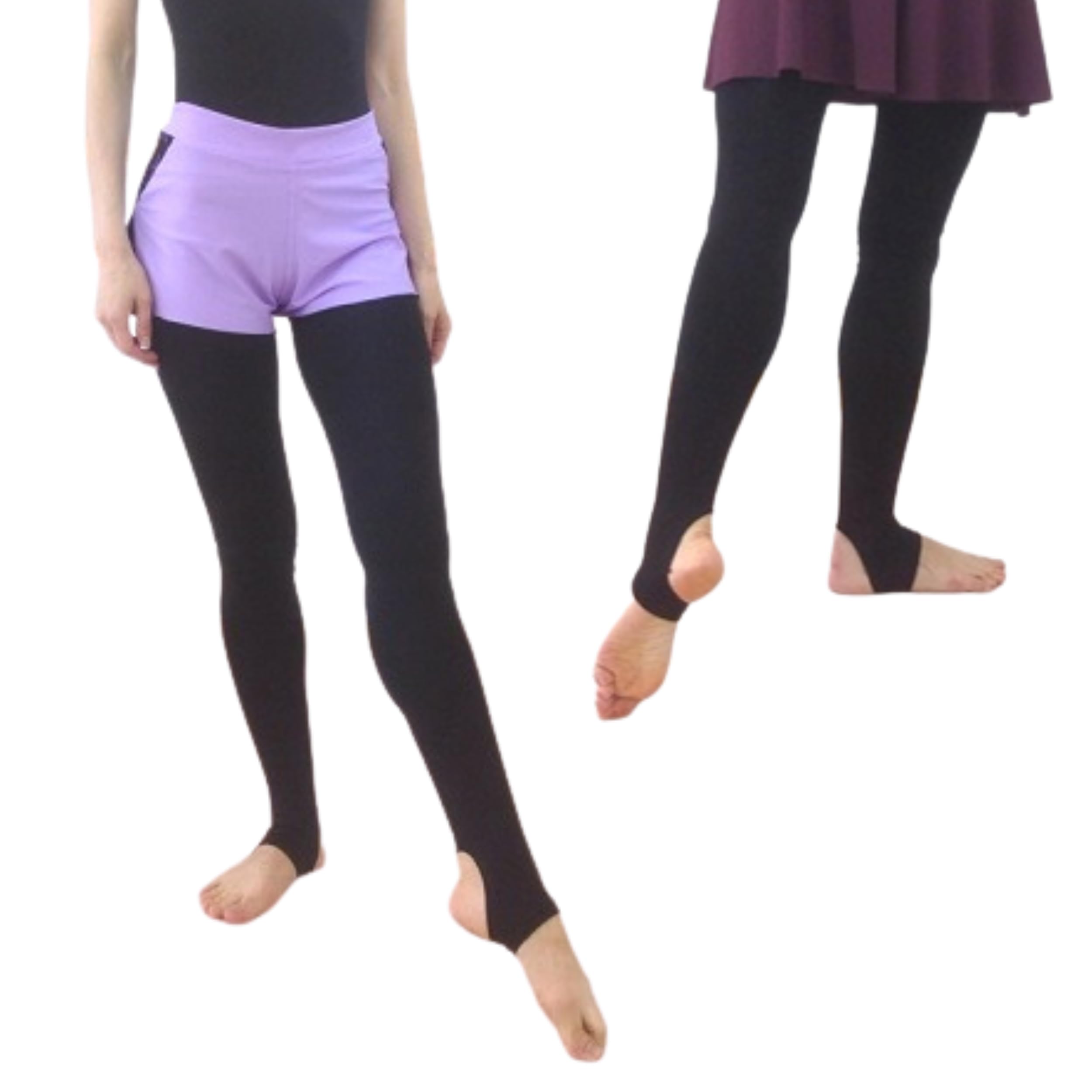 

Ballet Stretchy Leggings thick type with no thigh seams 110 [Mignon Original] Non-transparent, (Black, denier)