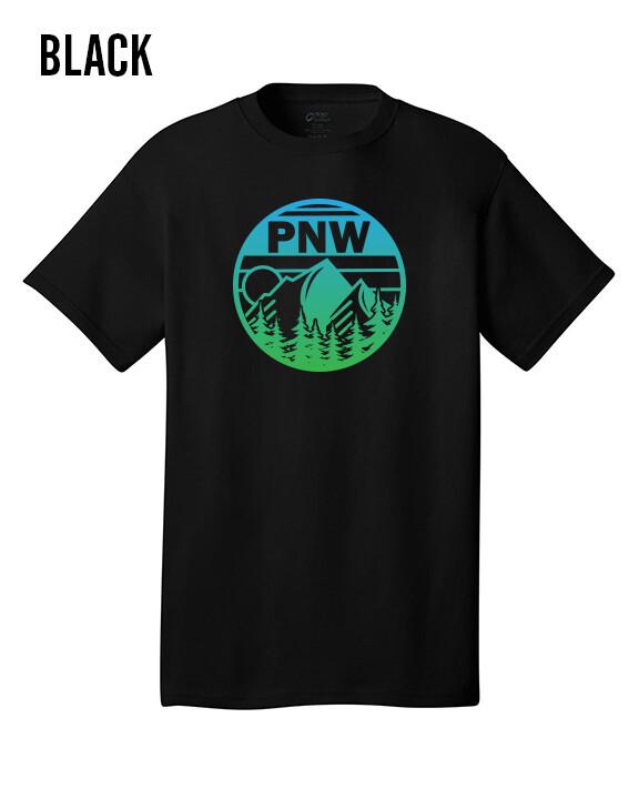 PNW Pacific Northwest Color Fade T-shirt L
