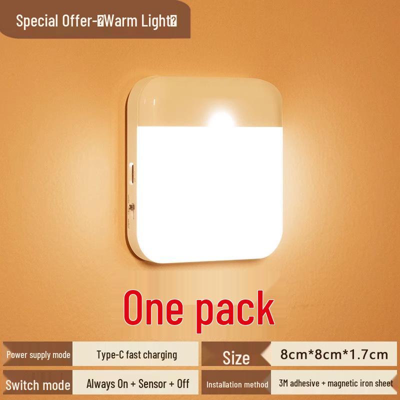 

Беспроводной датчик освещения для лестницы: Автоматический ночник для ступеней, коридора или дома, активируется движением. Default Option