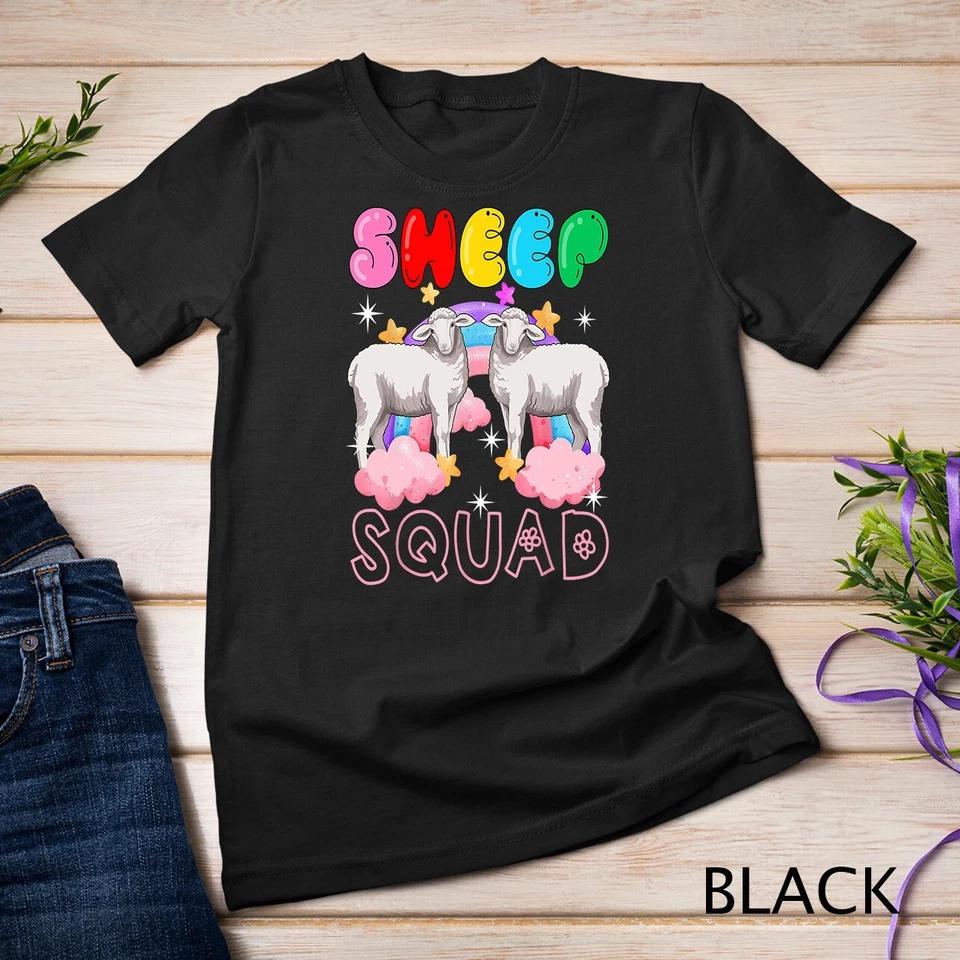 Sheep Squad Cute Couple Sheeps Rainbow Lover Family Farmer Unisex T-shirt S