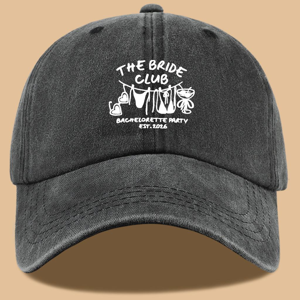 Bachelorette Party Themed Printed Baseball Cap for Brides Stylish Breathable Sun Hat Stylish and Versatile Unisex Design Adj