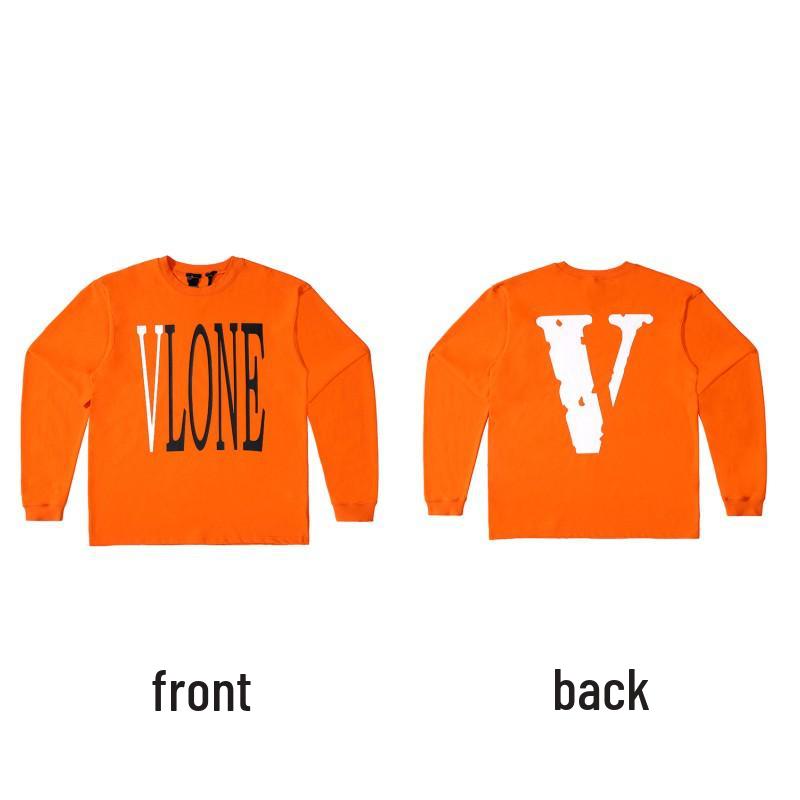 Moletom com Capuz de Manga Longa VLONE Big V Unissex - Estilo Tendência Inspirado em Wang Yibo