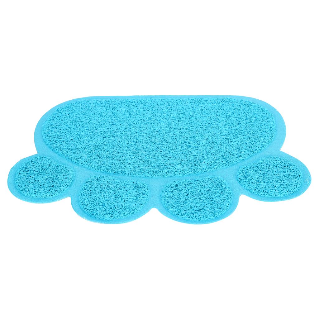 PVC Cat Dog Litter Mat Waterproof AntiSlip Paw Shape Feeding Bowl Placemat Pet Supplies