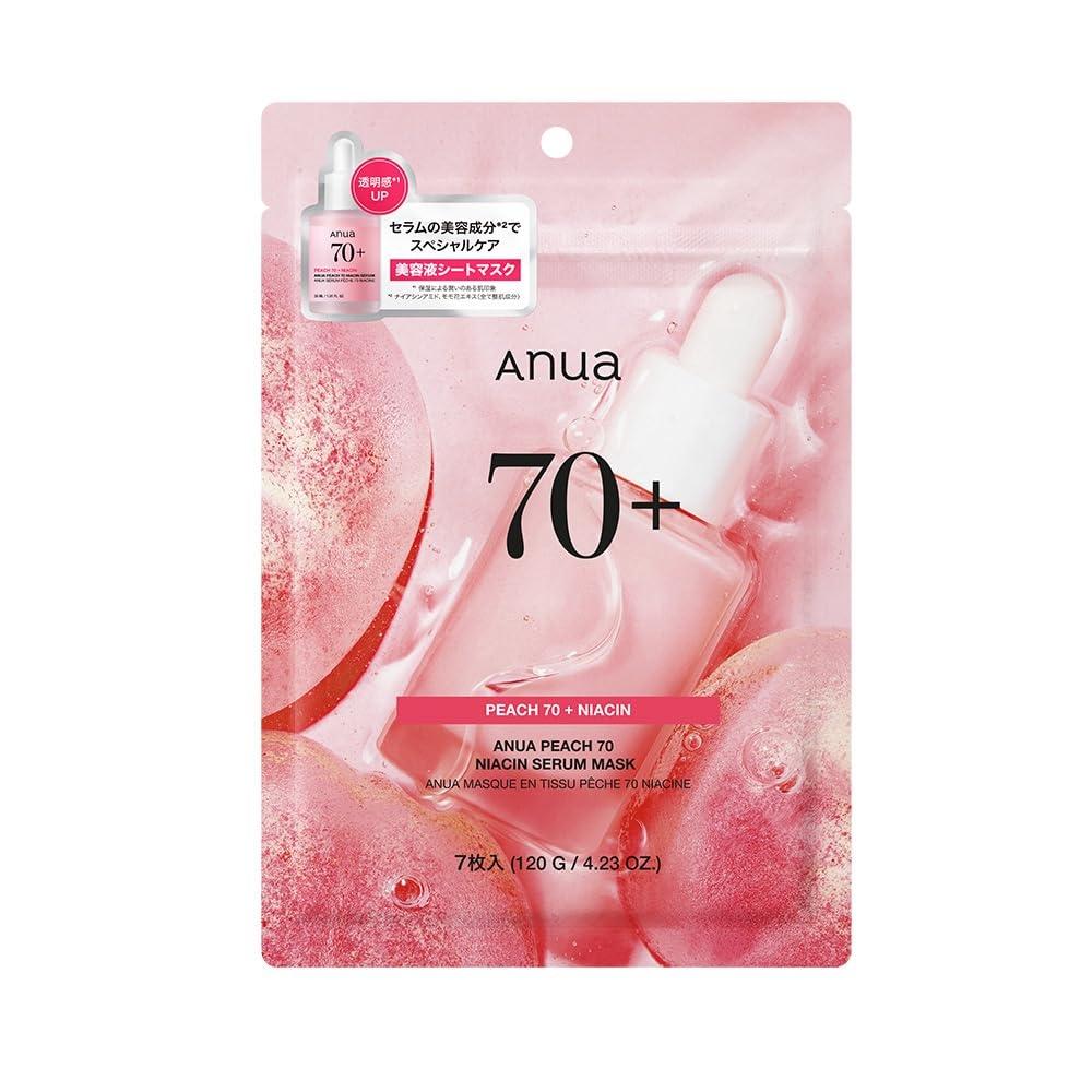 Peach 70 Niacin Mask Pack (7 pieces) Hydrating skin, moisturizing moisturizing, dead skin pore care, dry combination mask, daily pack, face care ANUA