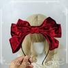 Tägliches Samt Schleifen Stirnband KC Einfach Vielseitig Lolita Retro Französisches Styling Stirnband Haarschmuck für Damen