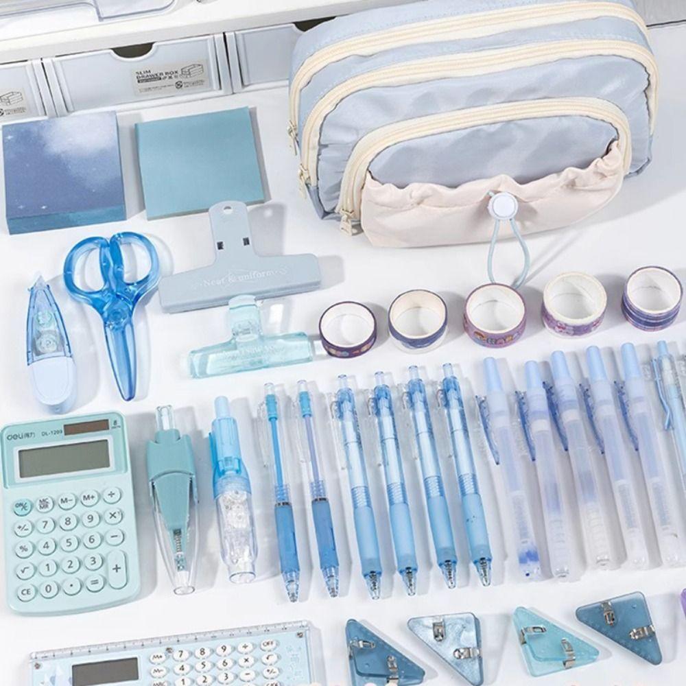 Five-Layer Pen Bag Zipper Pen Storage Bag Fashion Pencil Case  Gift