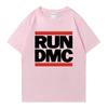 2026 Summer Hot Sale RUN DMC Graphic Print Crew Neck T-shirt Men Women Printed Casual Outdoor Cotton T-shirt Cotton Gothic Round T-shirt