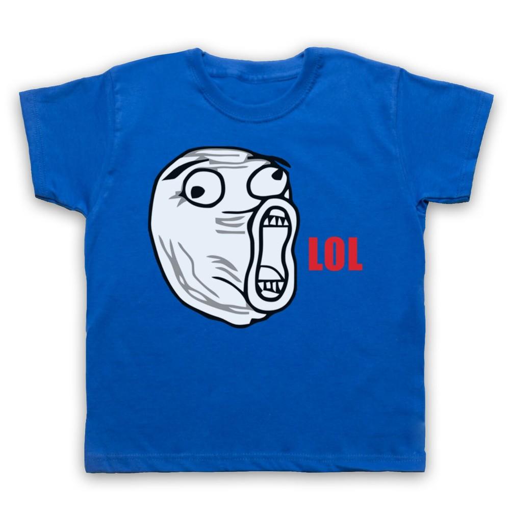 

Lol Face Meme Rage Comic Funny Joke Comedy Laugh Kids Childs T-Shirt M
