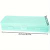 Macaron Transparent Pencil Case Plastic Simple Pen Case Durable Dual-Layer Pencil Box  Stationery