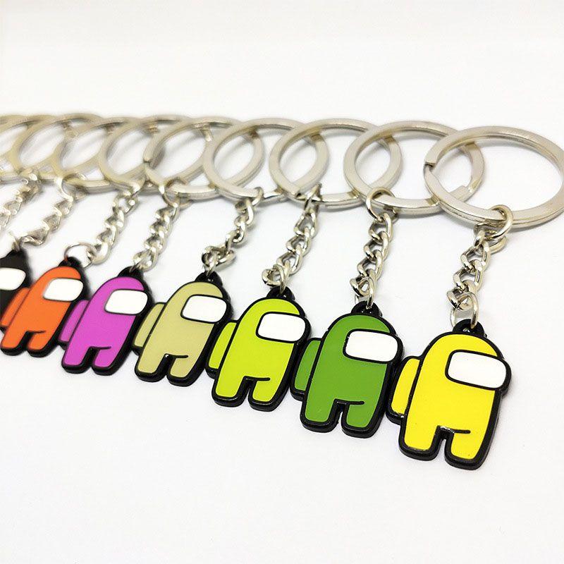 Keyrings Crewmate Car Keychains Schoolbag Buckles Xmas Kids Fans Gift
