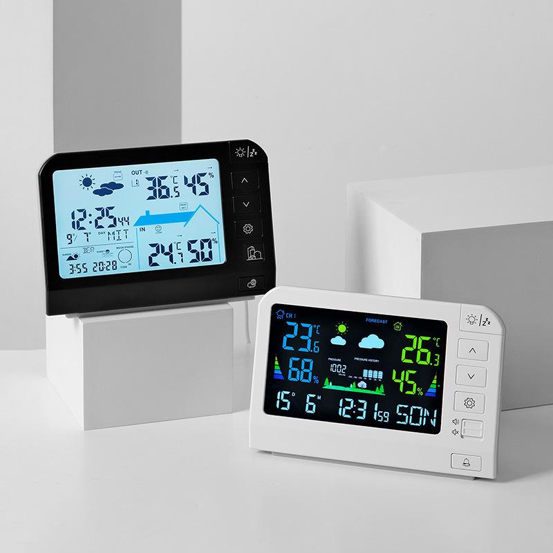 Color Screen Weather Clock: LCD Display, Indoor/Outdoor Thermometer & Hygrometer