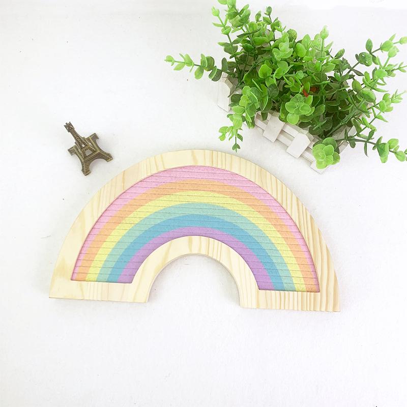 Rainbow Felt Letter Board Montessori Language Toys Spelling Words Baby Early Education Toys Home Message Board Gift For Children