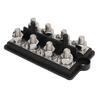 Bus Bar Marine RV Battery Terminal Power Distribution Block 2 Row M8 Stud DC12‑48V 150A Black