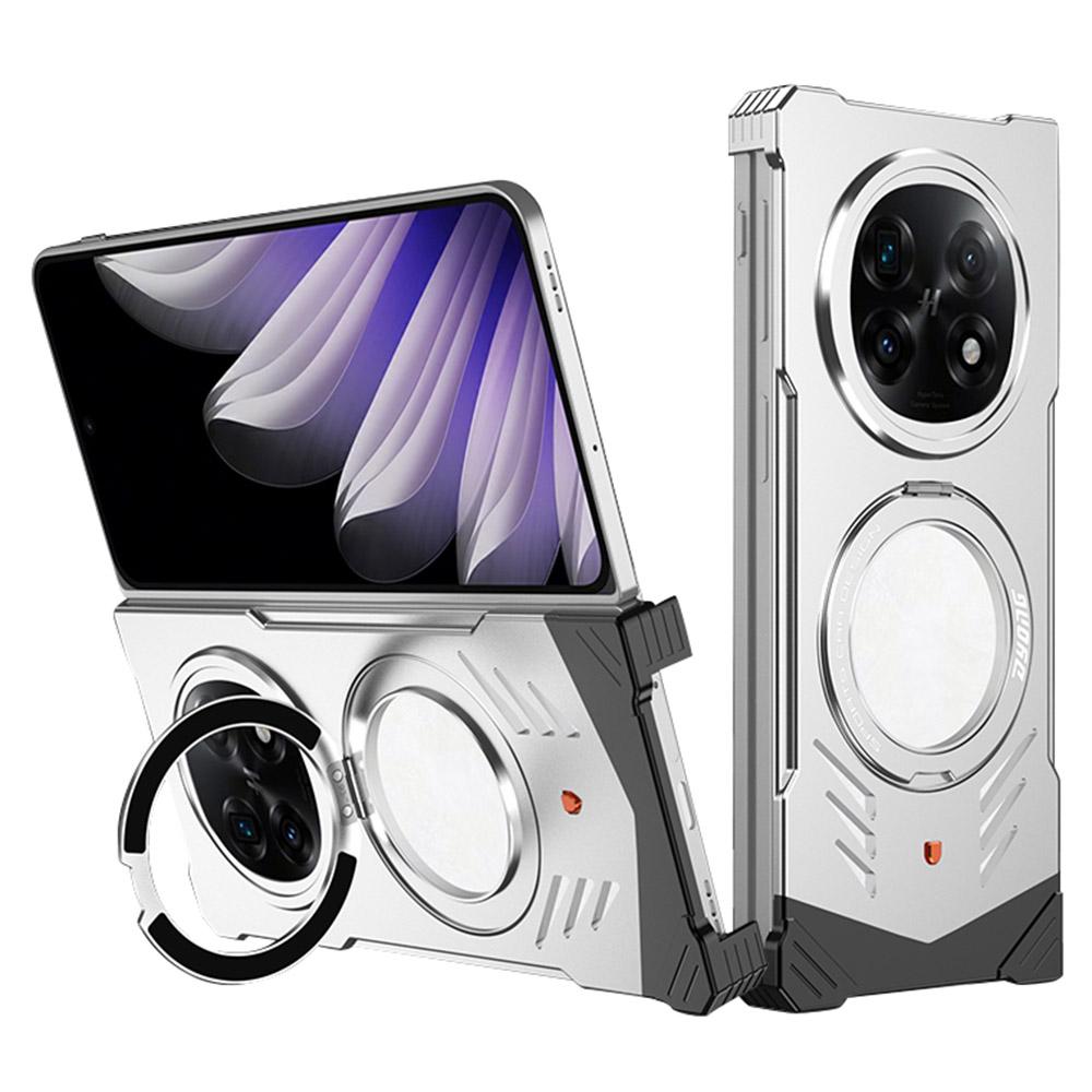 DYONG Για Oppo Find N5 5G Μεταλλική Θήκη Χωρίς Πλαίσιο Κοίλη Απαγωγή Θερμότητας Κάλυμμα Τηλεφώνου με Στήριγμα