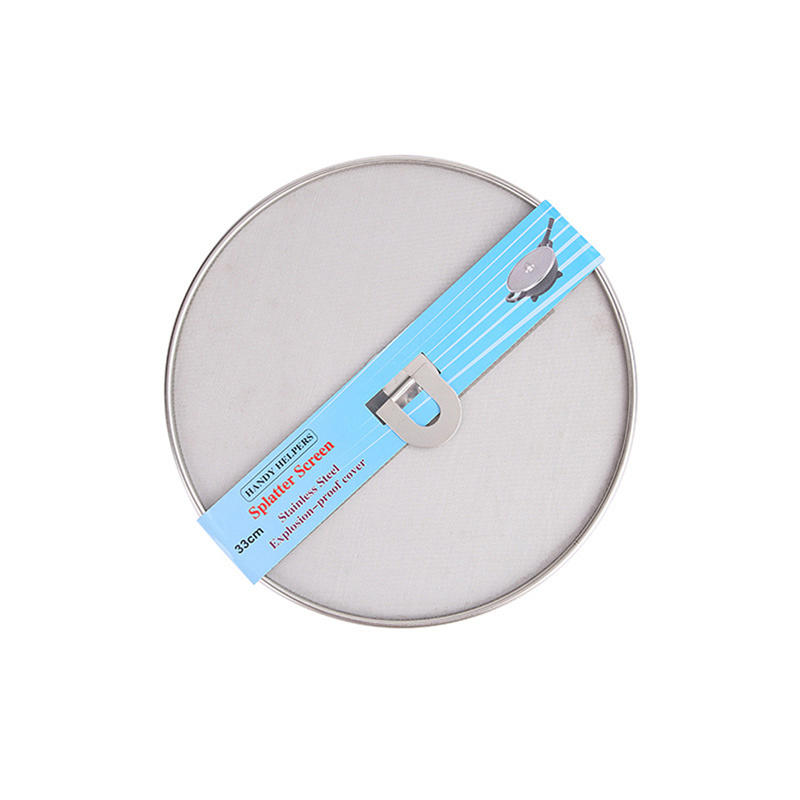Stainless Steel Splatter Screen Mesh Pot Lid Cover Silver Oil Frying Pan Lid Cooking Tools Kitchen Gadgets Diameter 25/29/33cm