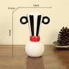 Ceramic Vase Geometric Binaural Stripes Flower Vase Black and White Vertical Stripes Terrarium Home Decoration Accessories