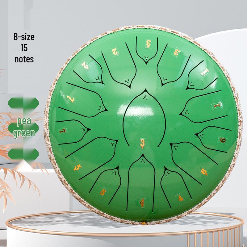 13 Beginner Ethereal Drum - 15 Tone Vedic Percussion Handpan for Children