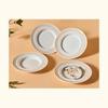 CORELLE Rosemont Ceramic Plate 4p Tableware Ivory-Orange