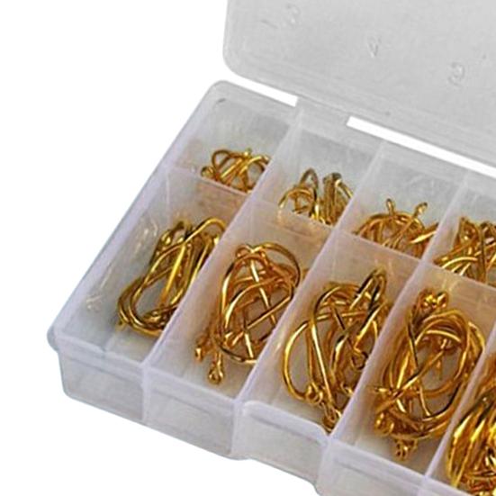 100Pcs Fishing Hook Strong Penetration High Strength Sharp Carbon Steel Assist Bait Hook