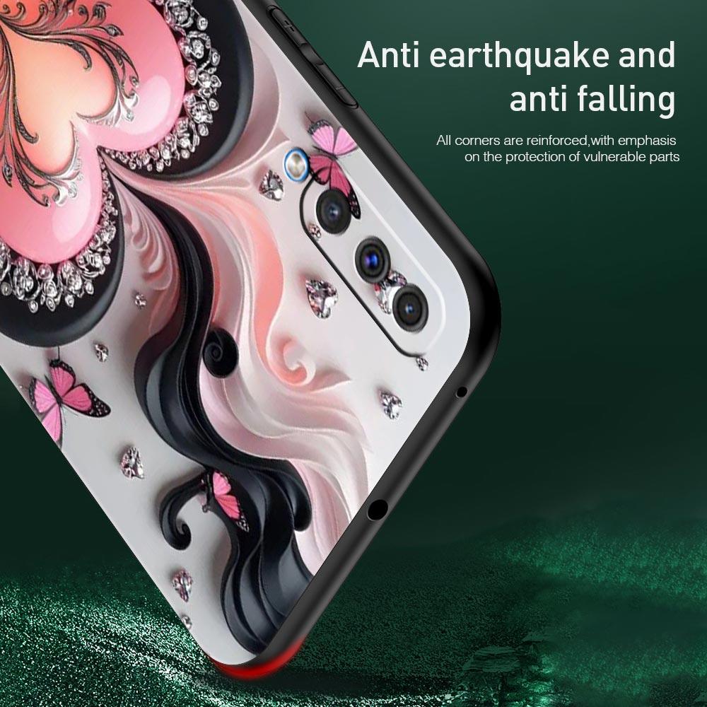 Colored Love Heart Printed Phone Case for Samsung Galaxy A56 A36 A26 A16 A34 A24 A42 A22 A20 A12 A40 A30 A10 5G Soft TPU Cover