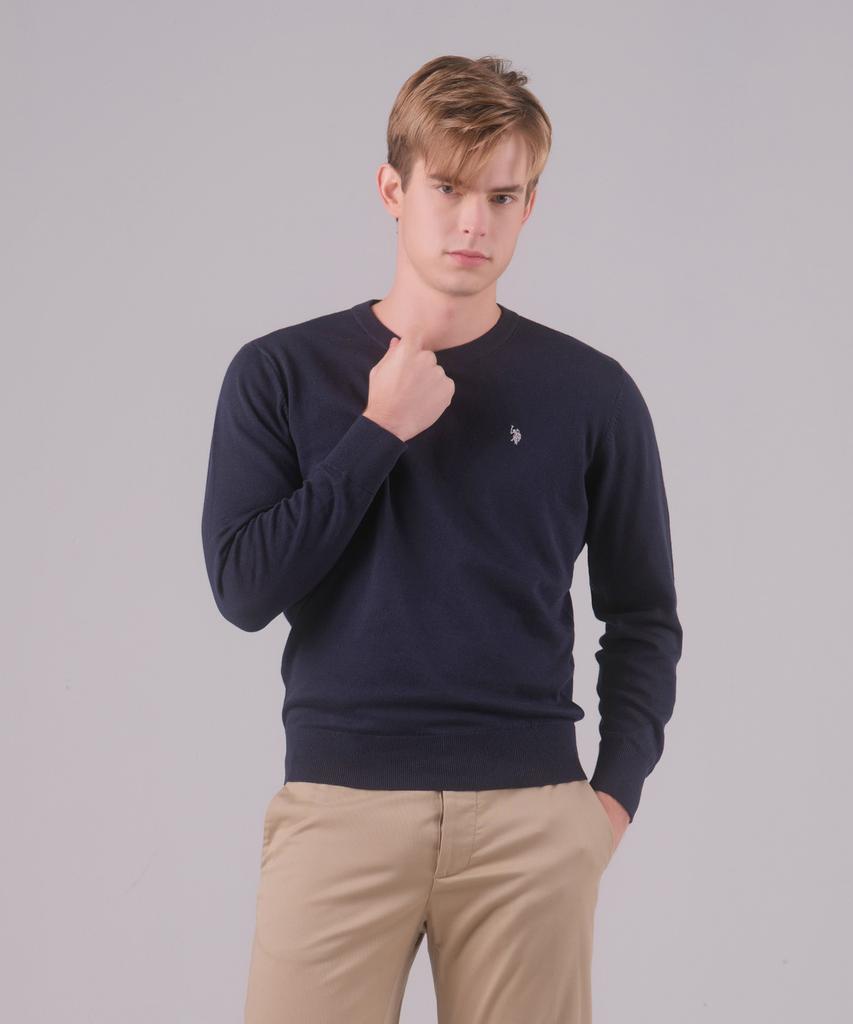 USPOLOASSN Spring Plain Round Knit_Navy