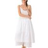 Women's Forest Style Embroidered Layered Lace Long Dress