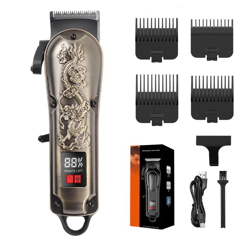 T9 Bald Electric Hair Clipper - Professional Rechargeable Engraving & Oil Head Shaver