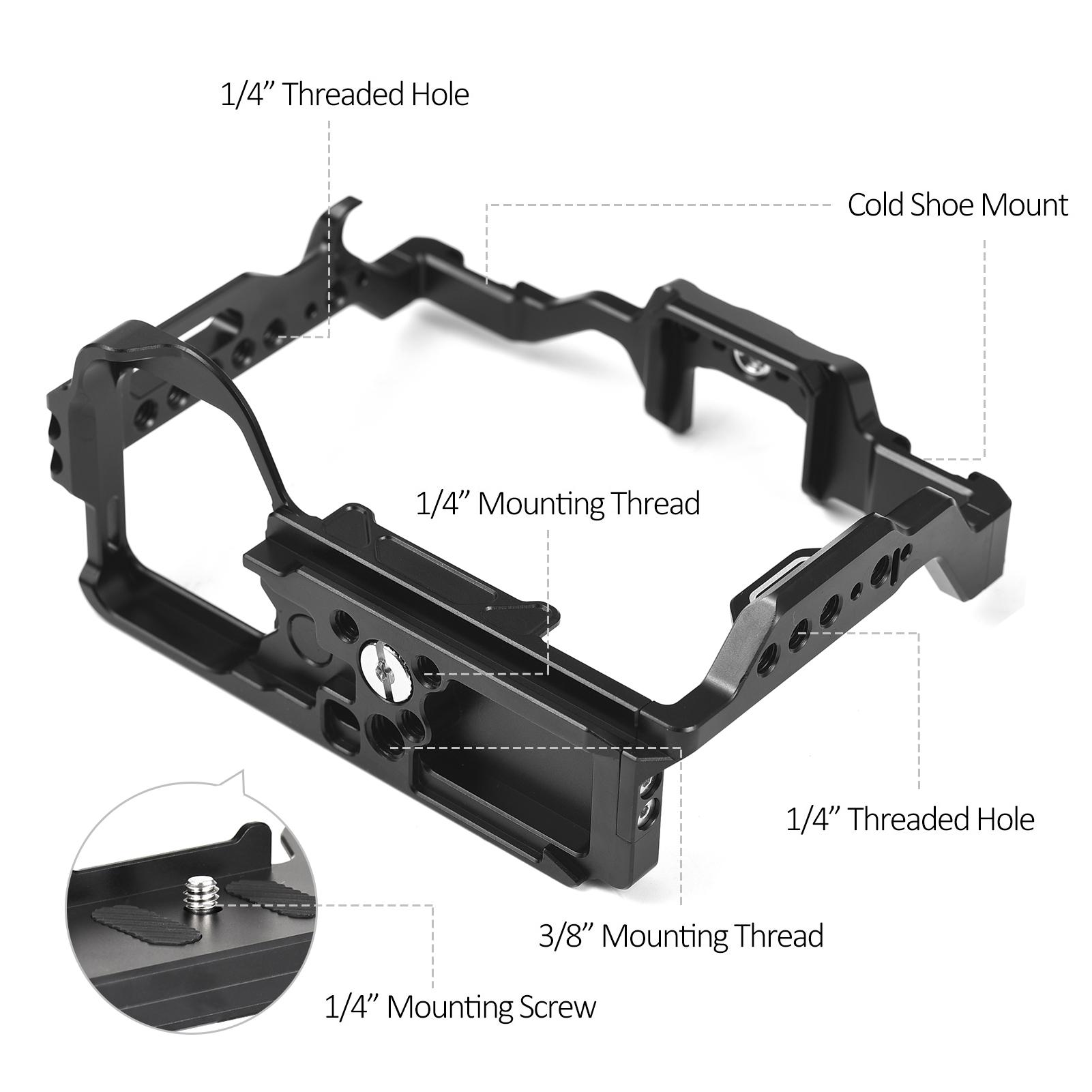 Клетка для камеры Andoer + верхняя ручка + комплект боковой ручки Видеоклетка для камеры — фото 5