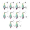 10PCS Fish Shape Artificial Bait High Simulation Aluminum Alloy Fishing Lure Bait with Barb