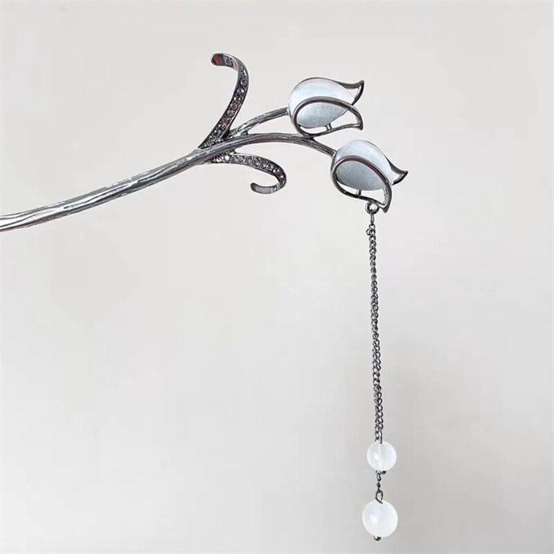 

Металлическая антикварная заколка для волос с кисточкой-бабочкой и цветком для женщин, заколка с кисточками для девочек, заклепка для волос, головные уборы, аксессуары для волос