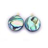 Heart-Shaped Natural Abalone Shell Bezel Pendant for DIY Necklaces