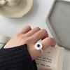 Disc Black Agate Ring Light Luxury Niche Design Ins Personalized Ring Simple Index Finger Ring
