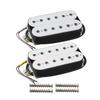 FLEOR Alnico 5 Electric Guitar Humbucker Pickups, Neck and Bridge Pickups (14-15K), White
