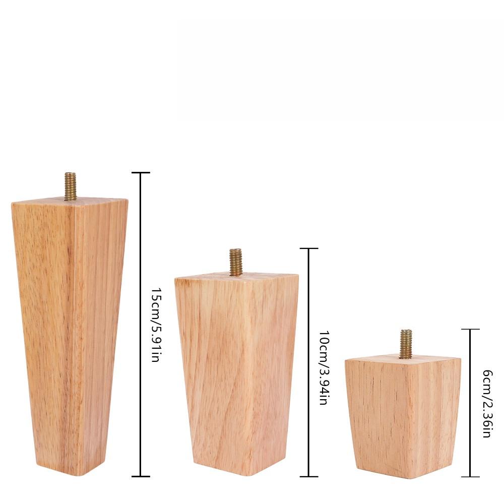Wooden Sofa Furniture Legs 4PCS Solid Wood Tapered Replacement Furniture Feet Couch Cabinet Feet Supplies Set