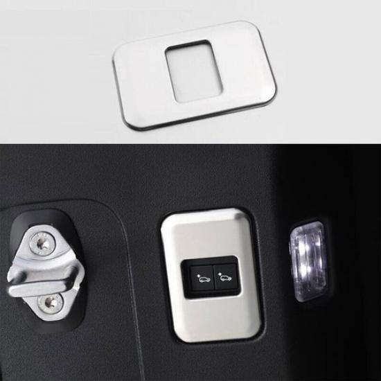 Silver Steel Trunk Chassis Lifting Button Frame Cover For Defender 110 -