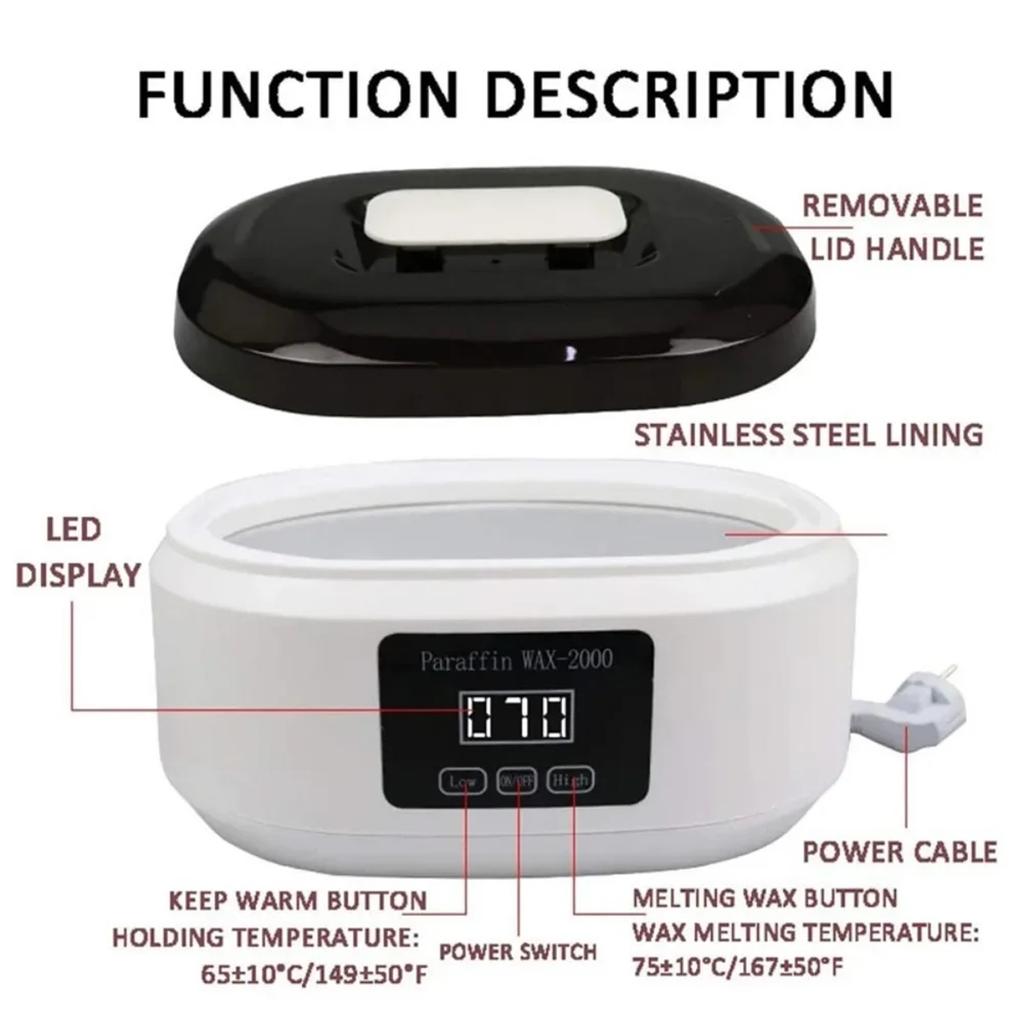 2L Paraffin Wax Machine Paraffin Bath Kit Wax Melts for Feet and Hand Paraffin Wax Warmer Foot Mask Moisturizing Socks