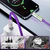 240W Fast Charge Cable 4-in-1 USB Type C Silicone For iPhone Samsung Huawei Xiao Mi Type-C To USB A High Speed