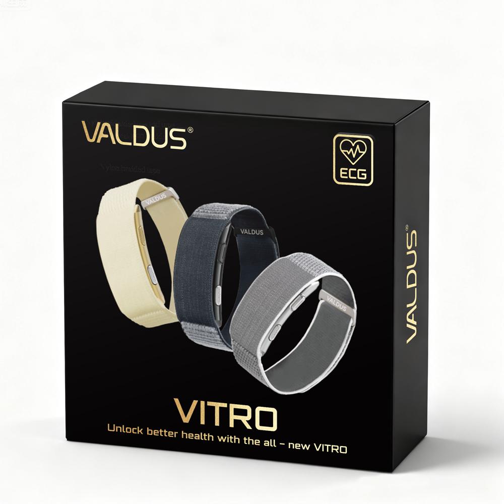VALDUS 2026 New VITRO NO Screen Smart Bracelet ECG SOS Heart Rate Blood Pressure Sports Fitness Waterproof Screenless Smartwatch