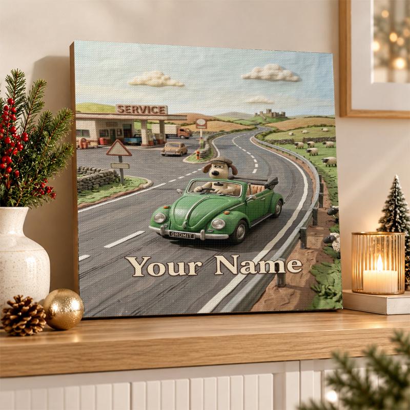 Wallace & Gromit Custom Name Text 5D Diamond Painting Kit DIY Full Drill Diamond Art Decoration