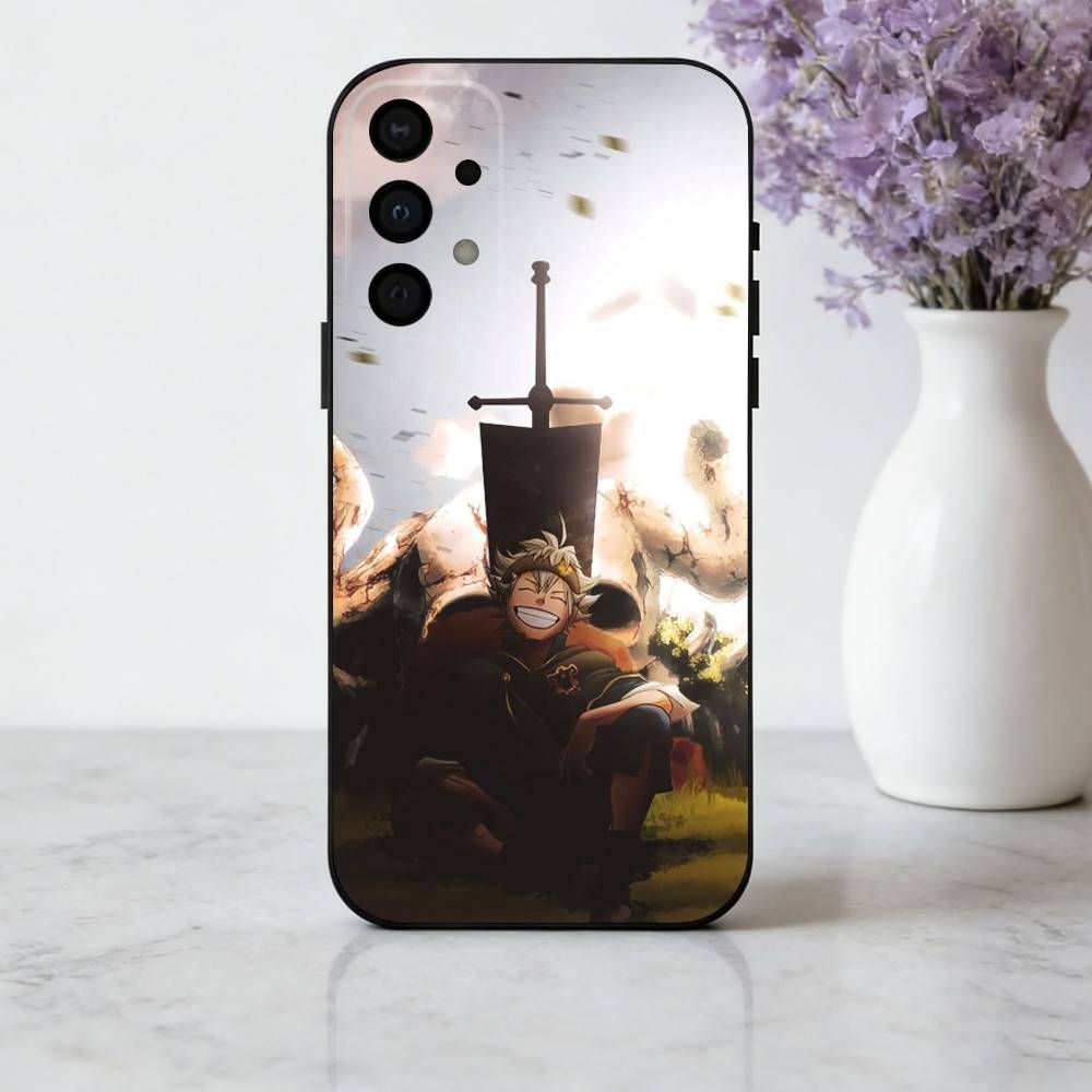 Anime Cool A-Asta B-Black C-Clover  Phone Case For Samsung Galaxy A73,A72,A71,A70,A53,A52,A51,Soft Silicone Black Cover