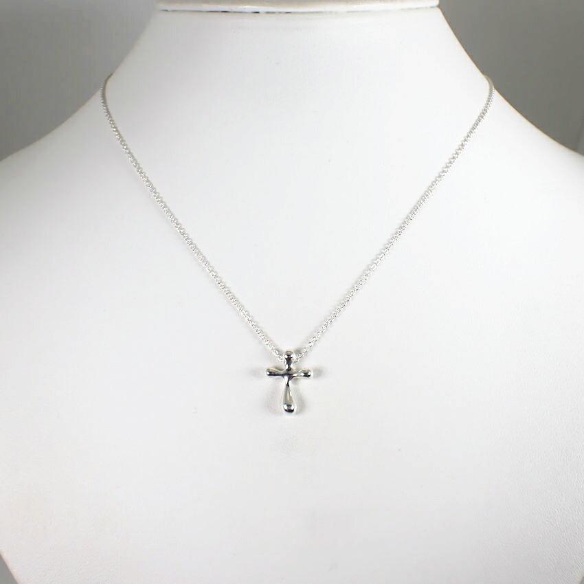 [Used] TIFFANY/Tiffany 925 Cross Pendant/Necklace/j60-7