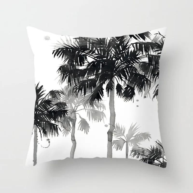 Simple Black and White Pattern Pillowcase Office Living Room Car Ornaments Home Pillowcase
