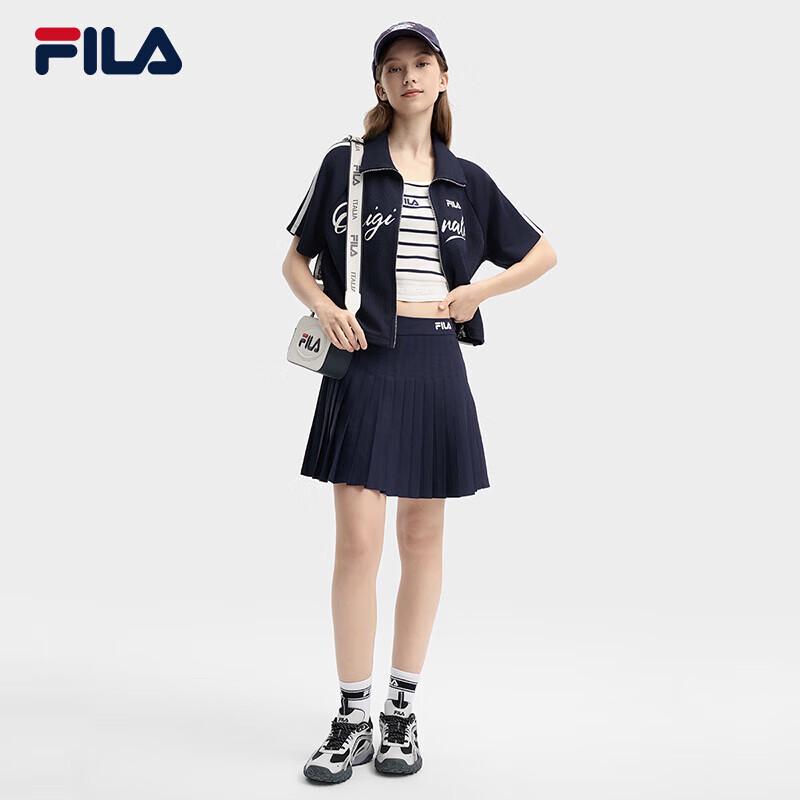 FILA Women s Knit Short Sleeve Polo Top S