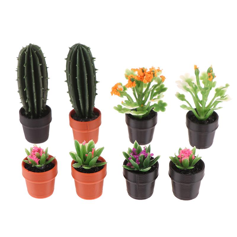 5ks 1:12 Simulační rostlina domečku pro panenky Model v květináči Miniaturní domeček pro panenky Zahrada Domácí ozdoby Dekorace na mikro scénu Hračky