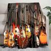 Guitar Print Blanket Soft Comfortable All Seasons Suitable Sofa Office Nap Travel Birthday Gift Christmas Present