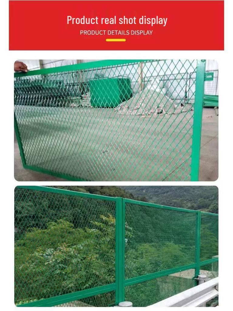 Bridge and Highway Anti-Throwing and Anti-Glare Mesh Guardrail System