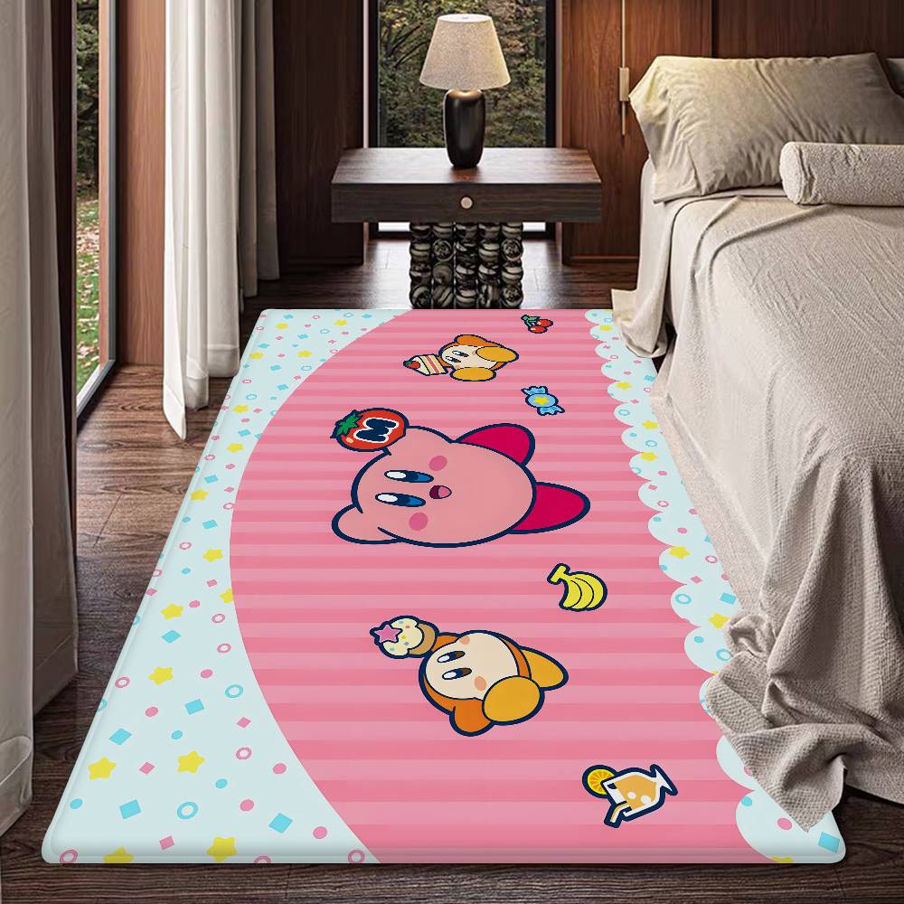 Hot Lovely K-Kirbies Animation Floor Mat Cheaper Anti-slip Modern Living Room Balcony Printed Bedside Mats