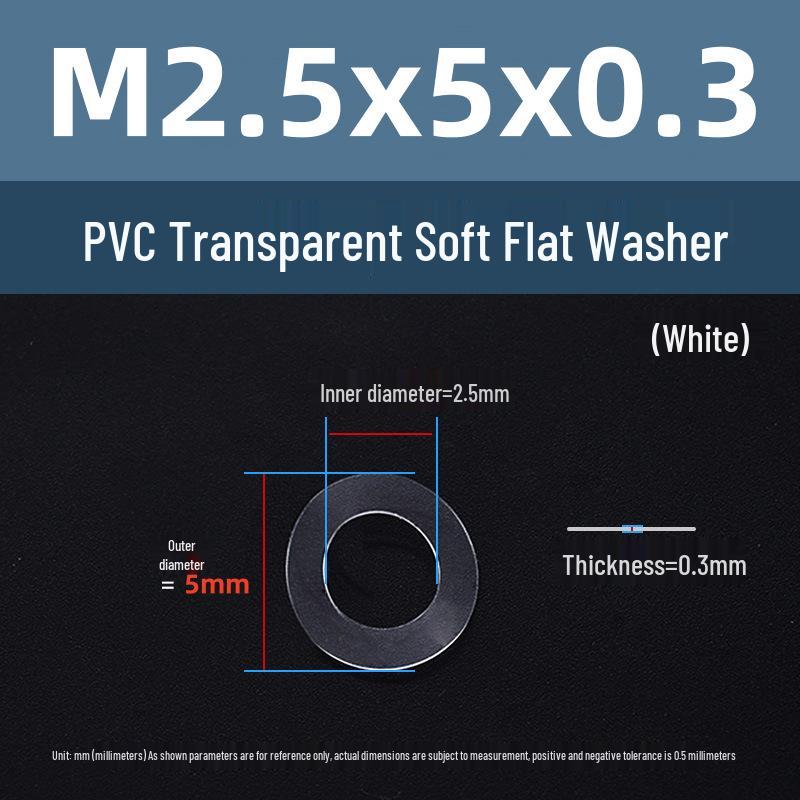 Yigu Transparent PVC Washer: Insulating Soft Rubber Gasket for Screws